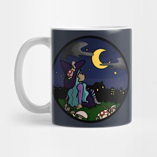 Stargazing Witch Sticker Mug